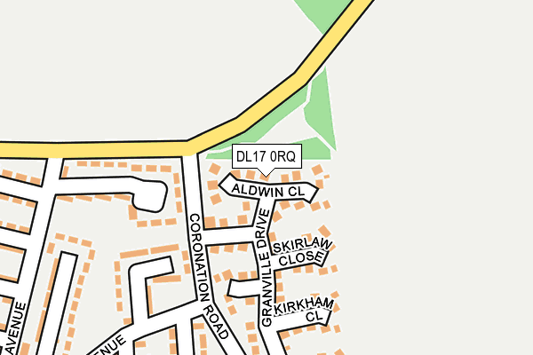 DL17 0RQ map - OS OpenMap – Local (Ordnance Survey)