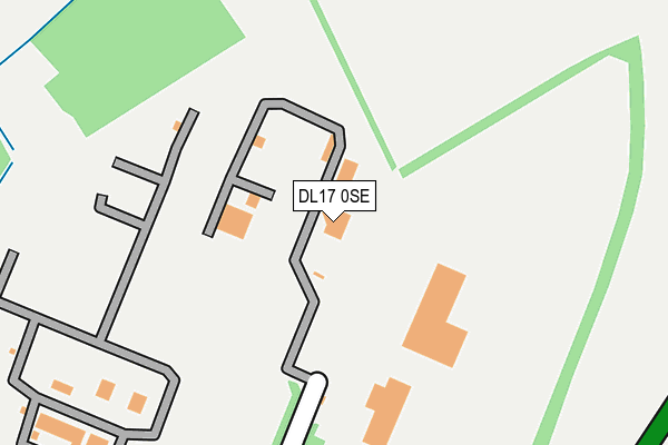 DL17 0SE map - OS OpenMap – Local (Ordnance Survey)