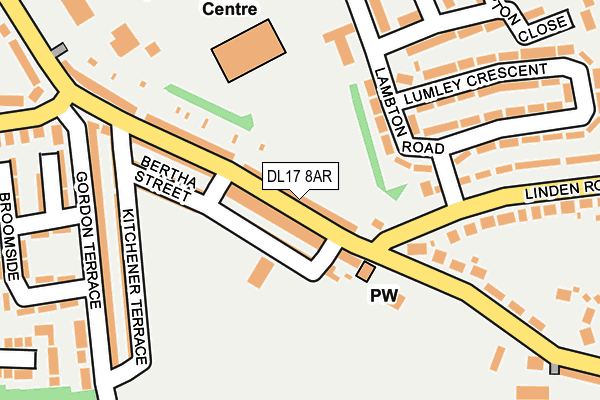 DL17 8AR map - OS OpenMap – Local (Ordnance Survey)