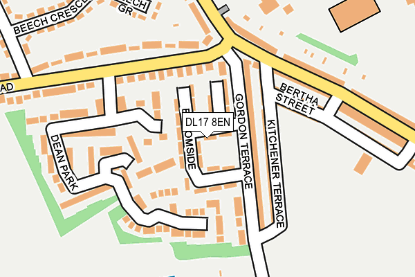 DL17 8EN map - OS OpenMap – Local (Ordnance Survey)