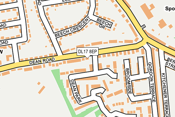 DL17 8EP map - OS OpenMap – Local (Ordnance Survey)