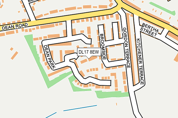 DL17 8EW map - OS OpenMap – Local (Ordnance Survey)