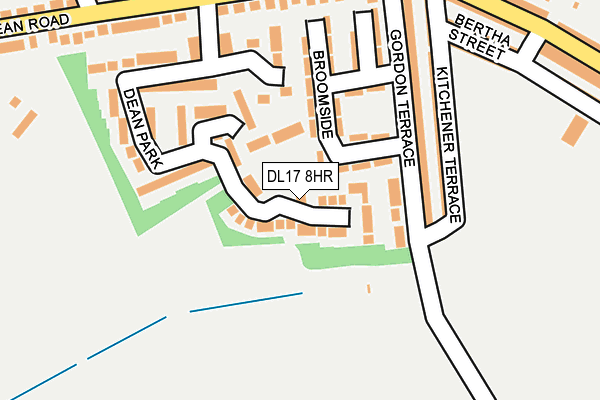 DL17 8HR map - OS OpenMap – Local (Ordnance Survey)
