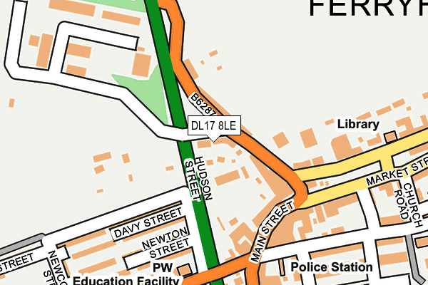 DL17 8LE map - OS OpenMap – Local (Ordnance Survey)