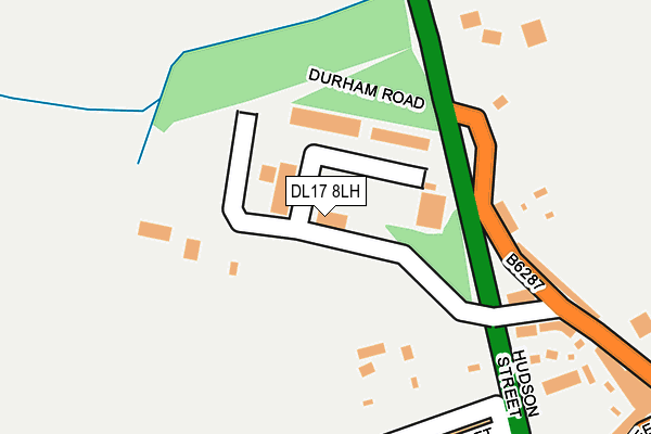 DL17 8LH map - OS OpenMap – Local (Ordnance Survey)