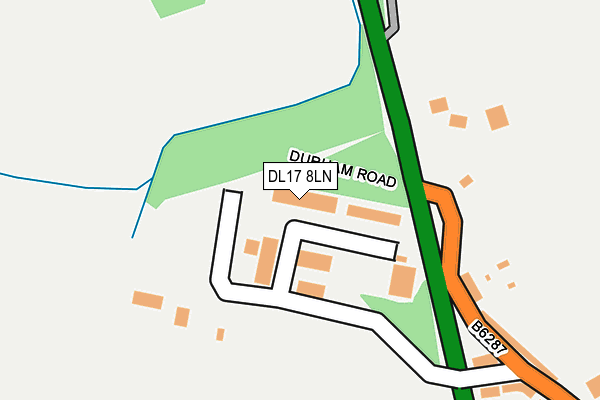 DL17 8LN map - OS OpenMap – Local (Ordnance Survey)