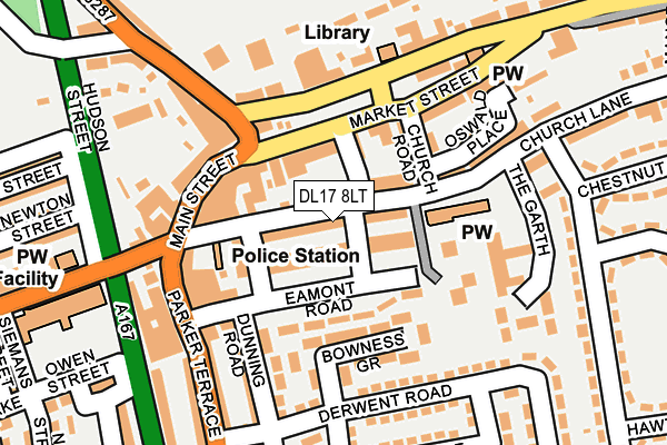 DL17 8LT map - OS OpenMap – Local (Ordnance Survey)