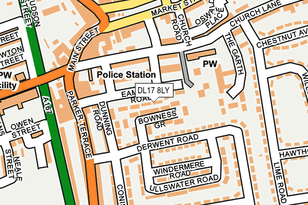 DL17 8LY map - OS OpenMap – Local (Ordnance Survey)