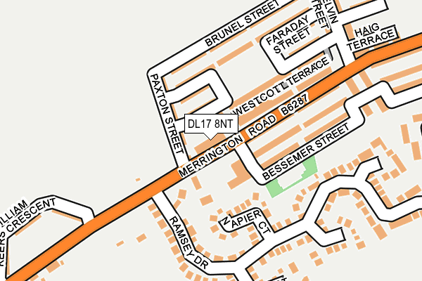 DL17 8NT map - OS OpenMap – Local (Ordnance Survey)