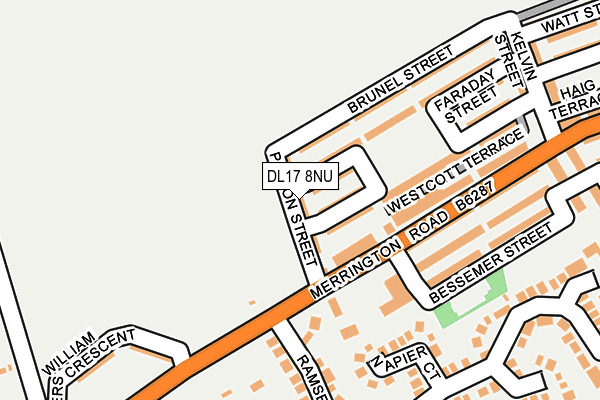 DL17 8NU map - OS OpenMap – Local (Ordnance Survey)