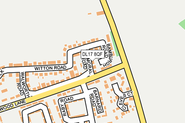 DL17 8QF map - OS OpenMap – Local (Ordnance Survey)