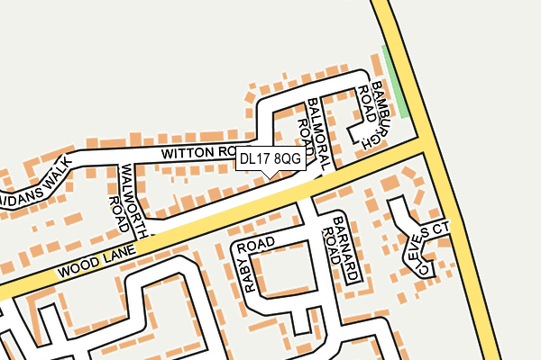 DL17 8QG map - OS OpenMap – Local (Ordnance Survey)