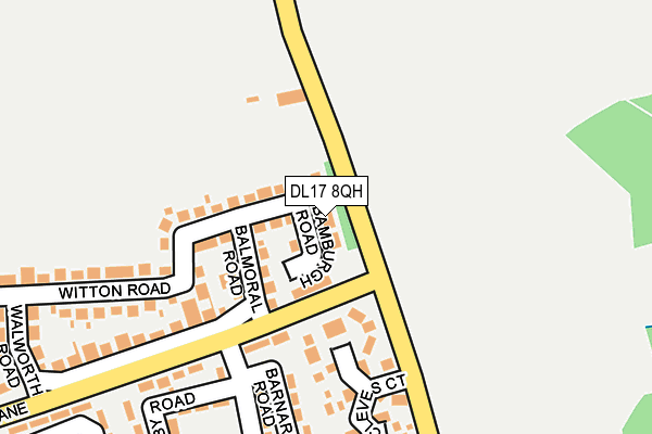 DL17 8QH map - OS OpenMap – Local (Ordnance Survey)