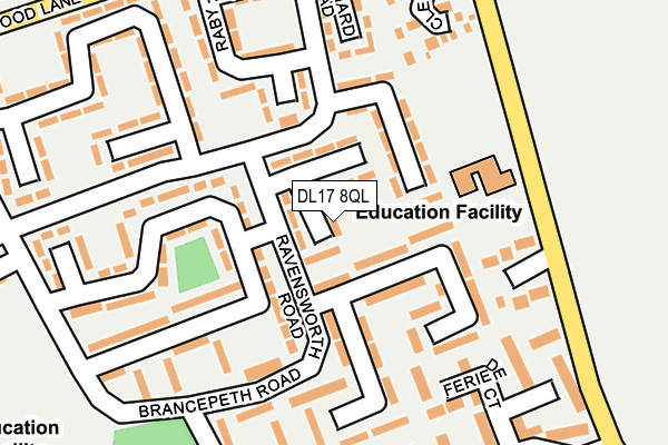 DL17 8QL map - OS OpenMap – Local (Ordnance Survey)