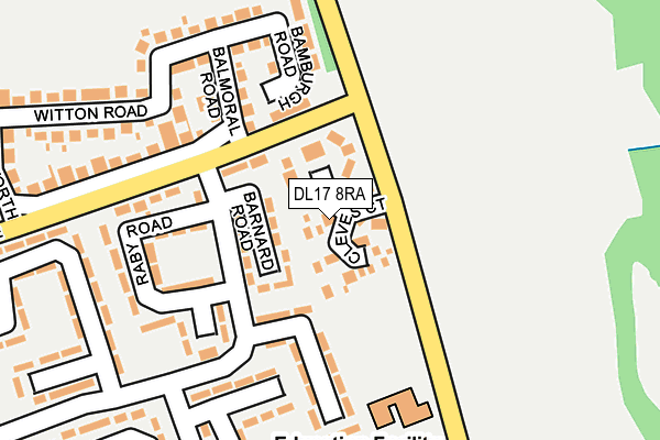 DL17 8RA map - OS OpenMap – Local (Ordnance Survey)