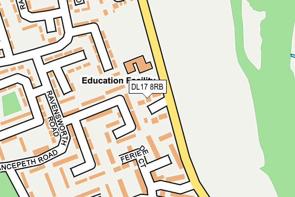 DL17 8RB map - OS OpenMap – Local (Ordnance Survey)