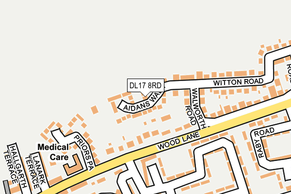 DL17 8RD map - OS OpenMap – Local (Ordnance Survey)