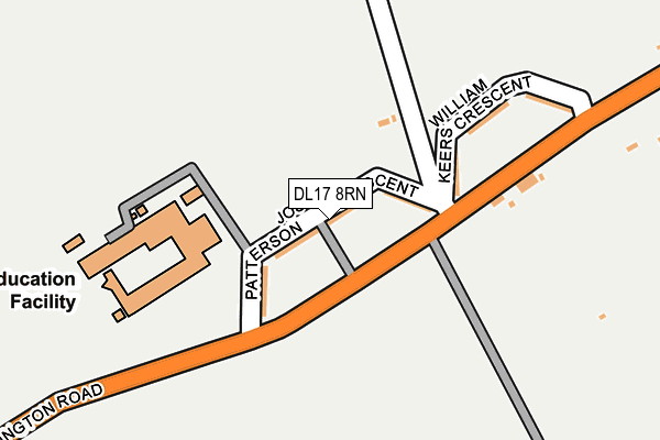 DL17 8RN map - OS OpenMap – Local (Ordnance Survey)