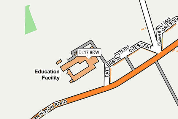 DL17 8RW map - OS OpenMap – Local (Ordnance Survey)