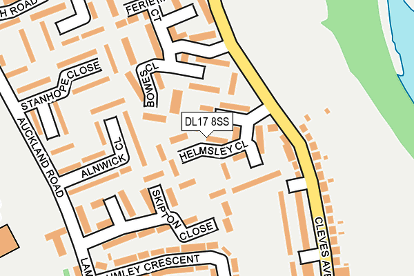 DL17 8SS map - OS OpenMap – Local (Ordnance Survey)