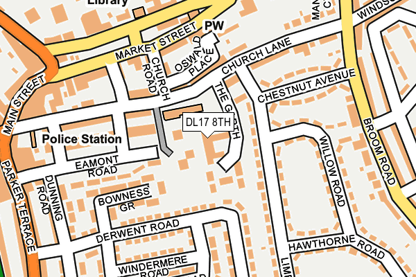 DL17 8TH map - OS OpenMap – Local (Ordnance Survey)
