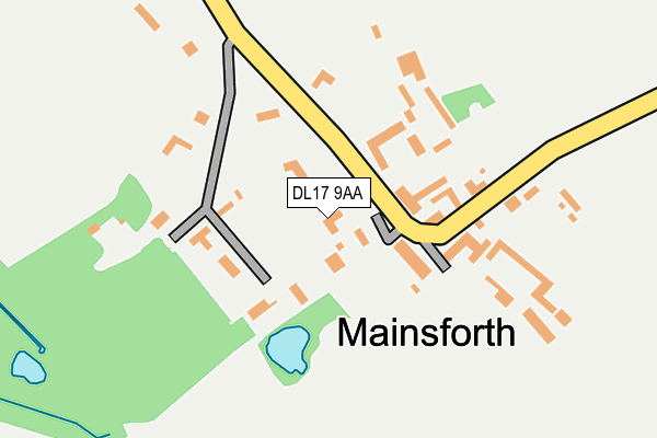 DL17 9AA map - OS OpenMap – Local (Ordnance Survey)