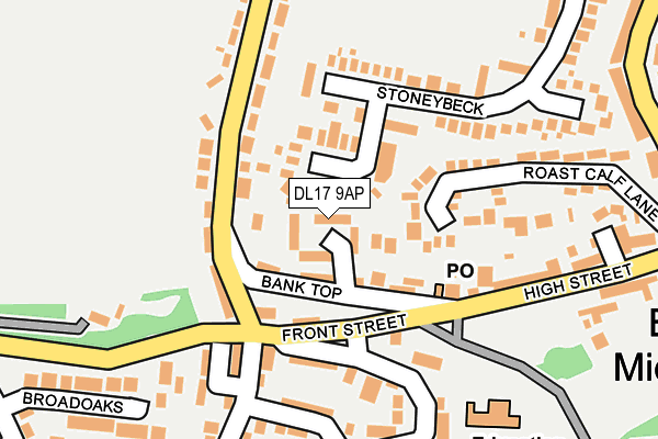DL17 9AP map - OS OpenMap – Local (Ordnance Survey)