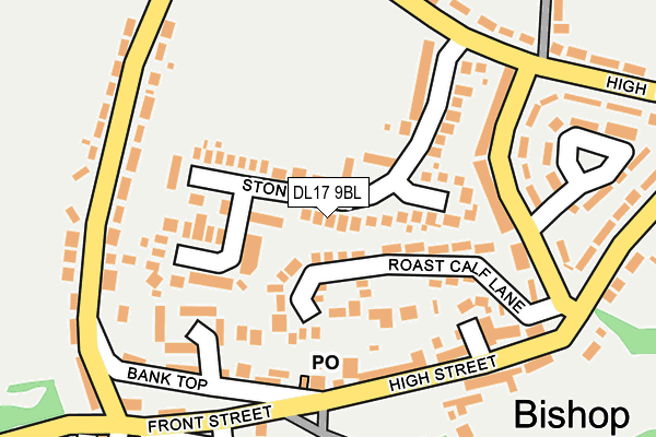 DL17 9BL map - OS OpenMap – Local (Ordnance Survey)