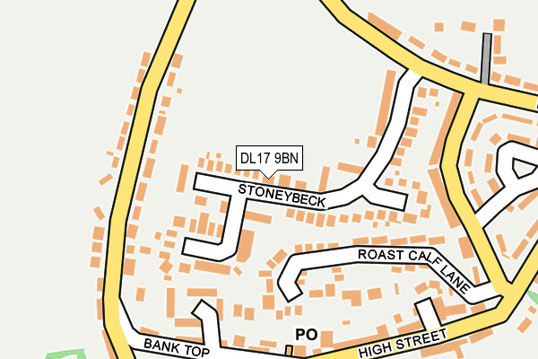 DL17 9BN map - OS OpenMap – Local (Ordnance Survey)