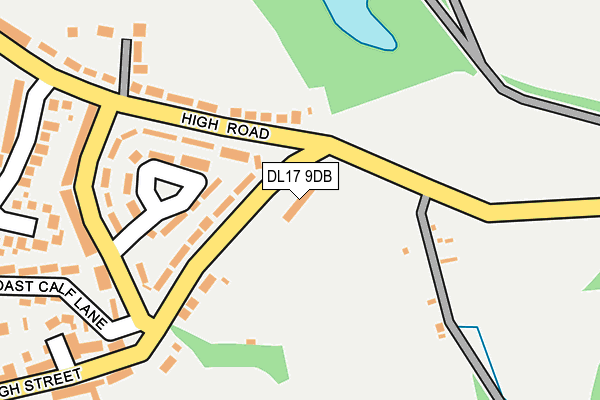 DL17 9DB map - OS OpenMap – Local (Ordnance Survey)