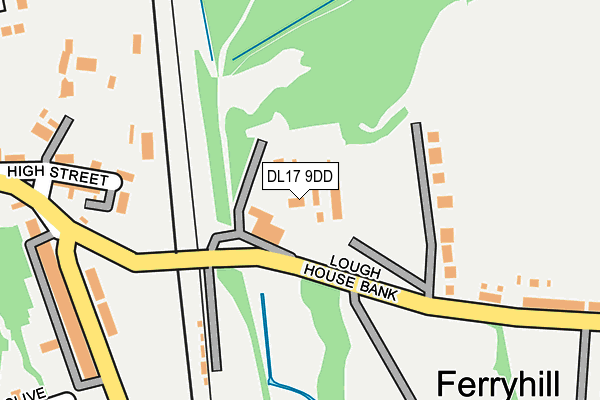DL17 9DD map - OS OpenMap – Local (Ordnance Survey)
