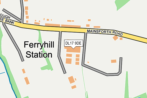 DL17 9DE map - OS OpenMap – Local (Ordnance Survey)