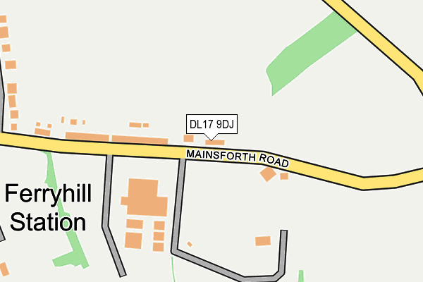 DL17 9DJ map - OS OpenMap – Local (Ordnance Survey)