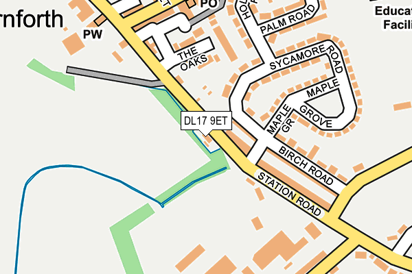 DL17 9ET map - OS OpenMap – Local (Ordnance Survey)