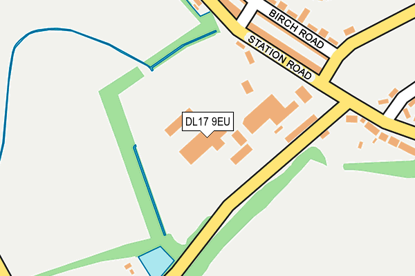 DL17 9EU map - OS OpenMap – Local (Ordnance Survey)