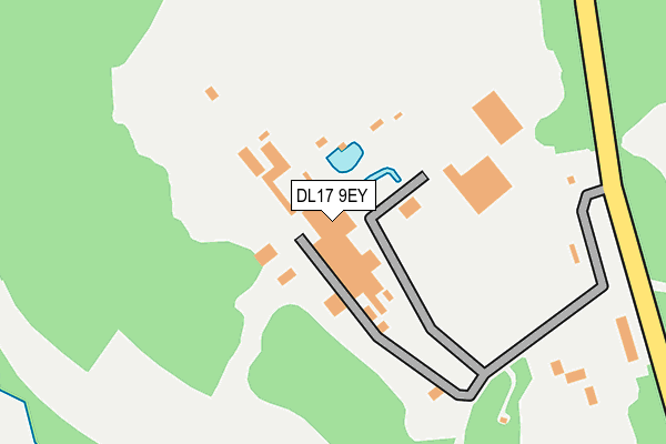 DL17 9EY map - OS OpenMap – Local (Ordnance Survey)