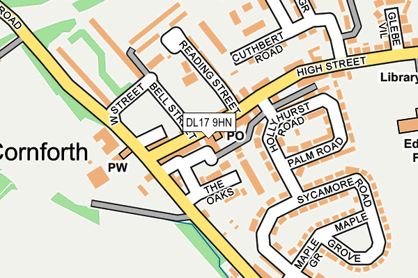 DL17 9HN map - OS OpenMap – Local (Ordnance Survey)