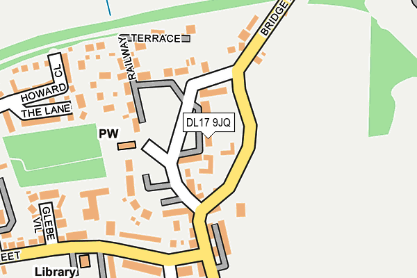 DL17 9JQ map - OS OpenMap – Local (Ordnance Survey)