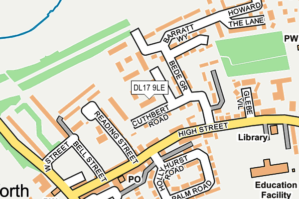 DL17 9LE map - OS OpenMap – Local (Ordnance Survey)