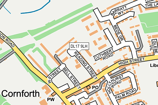 DL17 9LH map - OS OpenMap – Local (Ordnance Survey)