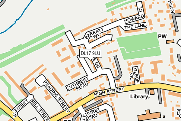 DL17 9LU map - OS OpenMap – Local (Ordnance Survey)