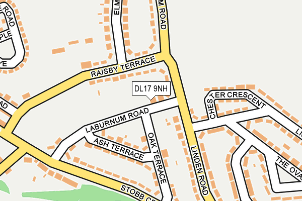 DL17 9NH map - OS OpenMap – Local (Ordnance Survey)