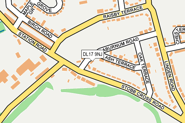 DL17 9NJ map - OS OpenMap – Local (Ordnance Survey)