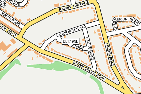 DL17 9NL map - OS OpenMap – Local (Ordnance Survey)