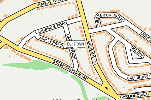 DL17 9NN map - OS OpenMap – Local (Ordnance Survey)