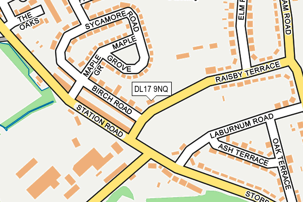 DL17 9NQ map - OS OpenMap – Local (Ordnance Survey)