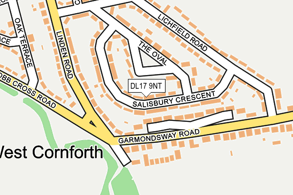 DL17 9NT map - OS OpenMap – Local (Ordnance Survey)