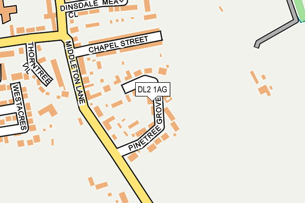 DL2 1AG map - OS OpenMap – Local (Ordnance Survey)