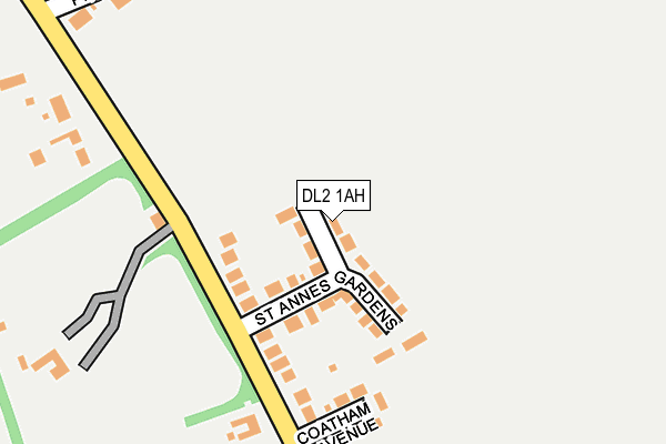 DL2 1AH map - OS OpenMap – Local (Ordnance Survey)