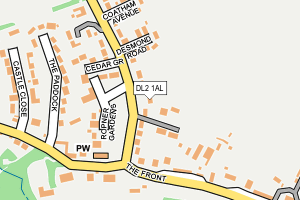 DL2 1AL map - OS OpenMap – Local (Ordnance Survey)